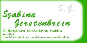 szabina gerstenbrein business card